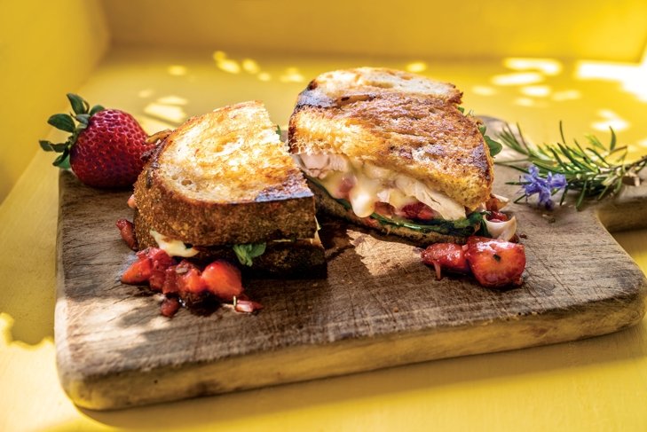 Chipotle Strawberry Chicken Grilled Cheese